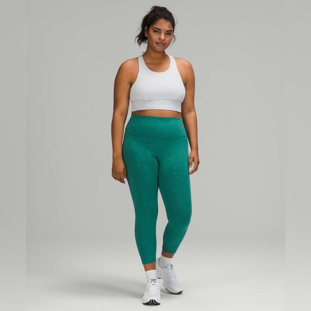 NWT Lululemon Wunder Train HR Crop 23” Size 8 Crunch Teal Lagoon Turquoise - Picture 3 of 9